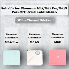 img 2 attached to 🏷️ Phomemo Printer Paper Self-Adhesive Thermal Labels - 3 Rolls for M02/M02 Pro/M03/M02S Pocket Bluetooth Thermal Printer - 50mm x 3.5m