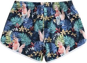 img 3 attached to Stretch Emerald Jungle Shorts Medium Women's Clothing