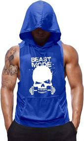 img 4 attached to SZKANI Sleeveless Bodybuilding Stringers Dumbbell Men's Clothing: Amplify Your Active Style!