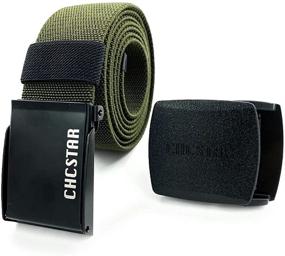 img 4 attached to CHCSTAR Elastic Web Belts Men Men's Accessories