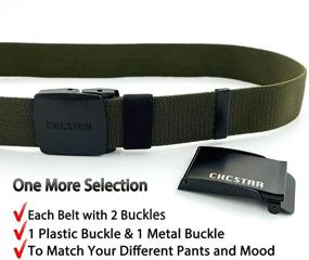 img 3 attached to CHCSTAR Elastic Web Belts Men Men's Accessories