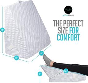 img 1 attached to 🌬️ Stay Cool and Comfortable with the Cooling Bed Wedge Pillow - Adjustable 9&12 Inch Folding Memory Foam Incline Cushion System for Legs and Back Support - Cooling Fabric with Gel Cooling Technology - Machine Washable