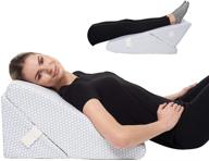 🌬️ stay cool and comfortable with the cooling bed wedge pillow - adjustable 9&12 inch folding memory foam incline cushion system for legs and back support - cooling fabric with gel cooling technology - machine washable logo