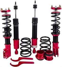 img 4 attached to Комплект подвески maXpeedingrods Coilovers для Ford Mustang 4th GT Base Coupe 1994-2004: передовая регулировка демпфера и система управления высотой для улучшенного поглощения ударов весенних амортизаторов