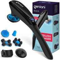 🔌 geniani cordless deep tissue massager - full body pain relief for back, shoulders, neck, and sore muscles - electric handheld percussion massage therapy - leg massager (gloss black) logo