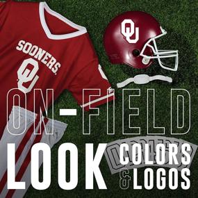 img 3 attached to 🏈 NCAA Oklahoma Sooners Kids Football Uniform Set - Youth Medium - Incl. Jersey, Helmet & Pants