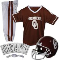 🏈 ncaa oklahoma sooners kids football uniform set - youth medium - incl. jersey, helmet & pants logo