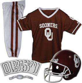 img 4 attached to 🏈 NCAA Oklahoma Sooners Kids Football Uniform Set - Youth Medium - Incl. Jersey, Helmet & Pants