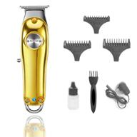 💇 professional gold cordless rechargeable t-blade hair trimmer for men, stylists, and barbers logo