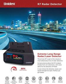 img 2 attached to Uniden R7 Advanced Laser/Radar Detector with Built-in GPS, Real-Time Alerts, Dual-Antennas, Directional Arrows, Voice & Visual Alerts, Red Light and Speed Camera Notifications