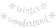 snowflake winter wonderland banner decorations logo