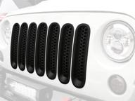 плитки hooke road матово-черные вставки в решетку для jeep wrangler jk - стильная защита для моделей wrangler 2007-2015 логотип