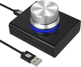 img 3 attached to Convenient USB Volume Control: DROK PC Speaker Audio Remote Knob with Mute Function - Compatible with Win7, 8, 10, XP, Mac, Vista, Android