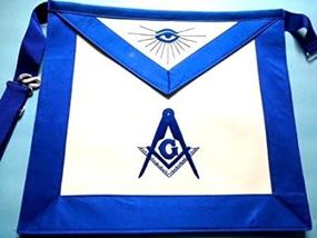 img 1 attached to 🔷 Equinox MR Blue Lodge Master Mason Royal Blue Silky Satin Apron – Enhanced SEO