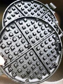 img 3 attached to 🧇 HAWOK Cast Iron Waffle Iron Waffle Maker with Pot Holder" - "HAWOK Cast Iron Waffle Maker Set with Pot Holder: Enhance your breakfasts with delicious waffles