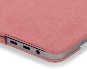 img 2 attached to 🔴 Incase 13-inch MacBook Pro - Thunderbolt 3 (USB-C) Textured Hardshell Cover - Dark Pink NanoSuede