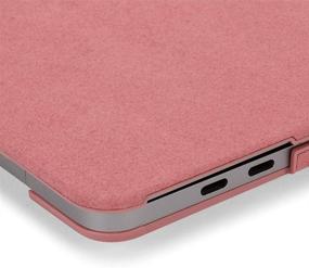 img 1 attached to 🔴 Incase 13-inch MacBook Pro - Thunderbolt 3 (USB-C) Textured Hardshell Cover - Dark Pink NanoSuede