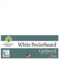 📐 premium white posterboard - 12x12 inches - 0.012 inch thickness - pack of 50 sheets - clear path paper logo