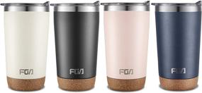 img 3 attached to FGA Insulated Tumbler 16oz: Vacuum-Sealed Thermal Coffee Travel Mug with Slide Clear Lid - Ideal for Home, Office, Ice Drinks, and Hot Beverages - Black