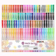 🖍️ enhance your artistic journey: explore 120 colors gel pens art supplies for adult coloring books by zscm - a vibrant set of glitter, neon, and colored gel pens for kids and adults, ideal for drawing, coloring crafts, doodling, bullet journaling, and scrapbooking logo