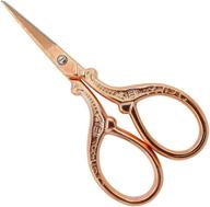 🌸 sixqjzml vintage rose gold scissors: small embroidery & sewing tool for office, kids, and bulk packs - antique style cutter for cross stitch (mini 3.6" x 1.77") logo