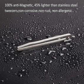 img 1 attached to Titanium Tweezers Splinter Lightweight Professional Personal