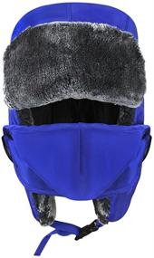 img 4 attached to ❄️ Stay Warm in Style: Cartoon Ski Caps for Boys and Girls with Windproof Thermal Fleece and Earflap Face Warmer