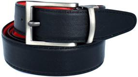 img 1 attached to 👔 Classic Men's Solid Leather Belt - Must-have Accessory for Men