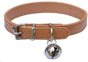 img 3 attached to Premium Leather Collars for Cats, Baby Puppies, and Dogs