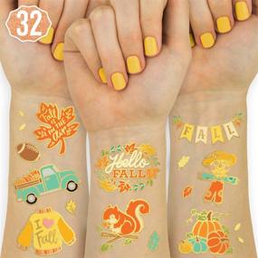 img 4 attached to Fetti Fall Temporary Tattoos Kids