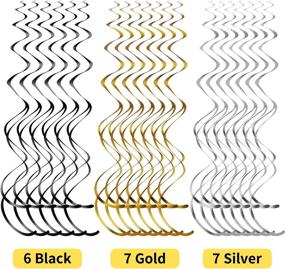 img 1 attached to Premium 80th Birthday Party Hanging Swirls Decorations - Shiny Celebration Ceiling Decor for 80 Years Old Party - 30 Count