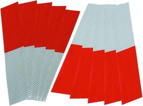 img 1 attached to 🔳 High Visibility HFT 61392 Reflective Strips, Red/White, 10 Piece: Enhance Safety and Visibility Easily