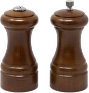 🌿 wood pepper mill and salt shaker set by olde thompson - 5.25 inch statesman logo