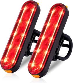 img 4 attached to 🚲 TANMORT Bike Tail Lights USB Rechargeable: Ultra Bright 120 Lumens, Waterproof & Dustproof, 7 Light Modes - 2 Pack