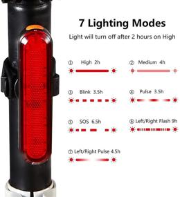 img 3 attached to 🚲 TANMORT Bike Tail Lights USB Rechargeable: Ultra Bright 120 Lumens, Waterproof & Dustproof, 7 Light Modes - 2 Pack