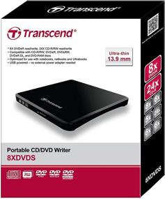 img 1 attached to 📀 TS8XDVDS-K Transcend 8K Ultra-Slim Portable DVD Writer Optical Drive