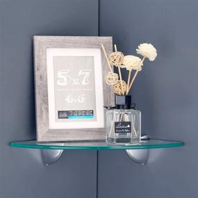 img 2 attached to KES 8MM-Thick Tempered Glass Corner Shelf for Bathroom, Wall Mount Triangular Design with Polished Chrome Finish (BGS3100)