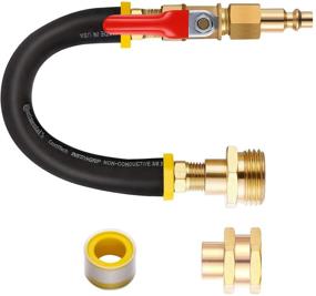 img 4 attached to 🔌 RV Winterizing Kit and Sprinkler Blowout Adapter Bundle: Air Compressor Quick-Connect with Shut Off Valve – A must-have for Winterizing Sprinkler Systems, RVs, Campers, Boats, and Motorhomes