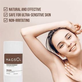 img 1 attached to MAGSOL Natural Deodorant: Aluminum Free Men's and Women's Deodorant with Magnesium - Ideal for Ultra Sensitive Skin, Baking Soda Free | Sandalwood Scent | 3.2 oz