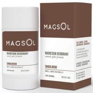 magsol natural deodorant: aluminum free men's and women's deodorant with magnesium - ideal for ultra sensitive skin, baking soda free | sandalwood scent | 3.2 oz logo