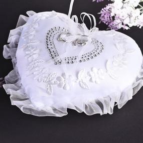 img 1 attached to Beautyflier Wedding Cushion Embroidery Flower