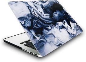 img 2 attached to BUNDLE Чехол для ноутбука KECC: совместим с MacBook Pro 15” Retina (-2015), накладка на клавиатуру, чехол - черно-серый мрамор