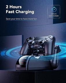 img 3 attached to ⚡ Efficient PS4 Controller Charging Station: VOYEE Fast Charger with LED Indicator & Charging Protection - Black