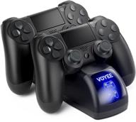 ⚡ efficient ps4 controller charging station: voyee fast charger with led indicator & charging protection - black logo