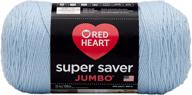 🧶 red heart super saver jumbo yarn in light blue: high-quality, economical and versatile yarn for crafting projects logo