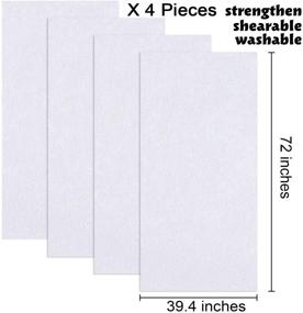 img 3 attached to 🎨 Aodaer 4 Piece White Fusible Interfacing Non-Woven Fabric for DIY Crafts and Handiwork