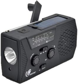 img 4 attached to 📻 GREATONE Weather Radio: Reliable Solar Crank Emergency Radio with Flashlight, Reading Lamp, and Power Bank - AM FM NOAA Portable Camping Radio with SOS Alarm018WB (Black)