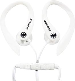 img 4 attached to Magnavox MHP4854-WH Earhook Earbuds with Microphone in White - Extra Value Comfort Stereo Earbuds