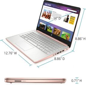 img 1 attached to 💻 HP 14 Inch Ultra Light Laptop - 2021 Newest Model, Intel N4020 Processor (Up to 2.8GHz), 8GB RAM, 128GB Storage (64GB eMMC + 64GB Micro SD), 1 Year Office 365, Webcam, HDMI, WiFi, USB-A&C, Google Classroom or Zoom Compatible