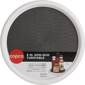 img 2 attached to 🔄 Copco 9-Inch Non-Skid Pantry Cabinet Lazy Susan Turntable - White/Gray 2